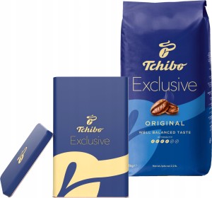 Kawa ziarnista Tchibo Exclusive Orginal 1kg plus Puszka