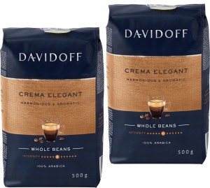 KAWA DAVIDOFF CAFE CREMA ELEGANT ZIARNISTA 2x 500g