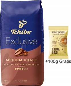 Kawa ziarnista Tchibo Exclusive Medium Roast 1kg +100g Gratis!