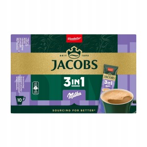 Kawa rozpuszczalna Jacobs Milka 3 in 1 saszetki 10 sztuk stick