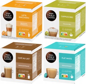 Kapsu?ki Dolce Gusto Nescafe Zestaw 4 x 16 kawy mleczne