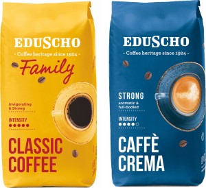 Kawa Ziarnista Eduscho zestaw Strong Family 2 x 1 kg