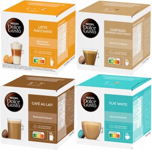 Kapsu?ki Dolce Gusto Nescafe Zestaw 4 x 16 kawy z mlekiem