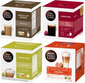 Kapsu?ki Dolce Gusto Nescafe Zestaw 4 x 16 kawy zmieszany