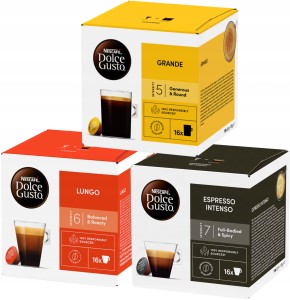 Kapsu?ki Dolce Gusto Nescafe Zestaw 3 x 16 kawy czarne
