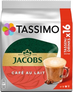 Kapsu?ki TASSIMO Jacobs Cafe Au Lait 16 sztuk
