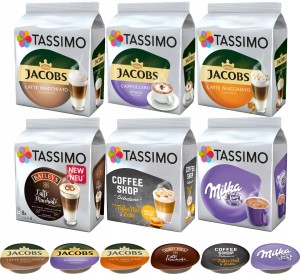 Kapsu?ki Tassimo Zestaw Latte Macchiato smakowe 48 kaw, 5+1