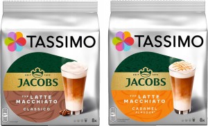 Kapsu?ki Tassimo Zestaw Latte Macchiato Classico i Caramel 2 x 16 sztuk (2 x 8 kaw)