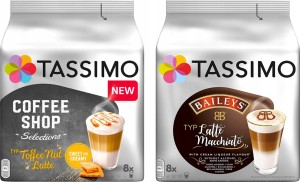 Kapsu?ki Tassimo Zestaw Toffee Nut Latte i Baileys Late Macchiato 2 x 16 sztuk