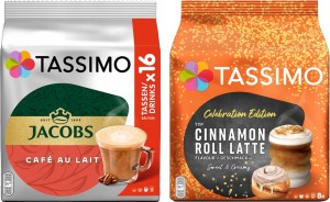 Kapsu?ki Tassimo Zestaw Cafe Au Lait + Cinnamon Roll 2 x 16 sztuk