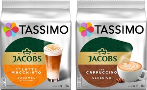 Kapsu?ki Tassimo Zestaw Latte Caramel i Cappuccino Classico 2 x 16 kapsu?ek
