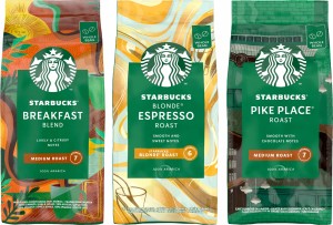 Kawa ziarnista Starbucks Blonde + Pike Place + Breakfast Blend 3 x 450g
