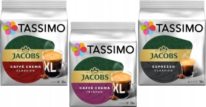 Kapsu?ki Tassimo Jacobs Zestaw kawy czarne 3 x 16 sztuk