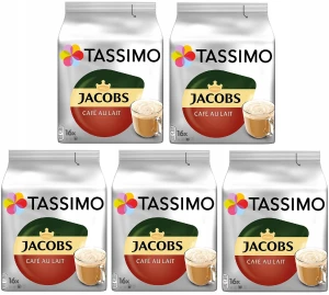 TASSIMO Jacobs Cafe Au Lait Kapsu?ki 5 x 16