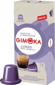 Kapsu?ki do Nespresso GIMOKA Lungo 100% Arabika 10