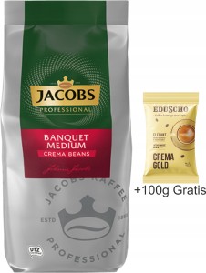 Kawa ziarnista Jacobs Professional Banquet Medium Crema 1kg + 100g Gratis