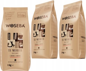 Kawa ziarnista Woseba Ti Meriti Crema e Aroma 3 x 1 kg