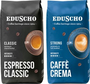 Kawa ziarnista Zestaw Eduscho Espresso Classic Caffe Crema Strong 2 x 1Kg