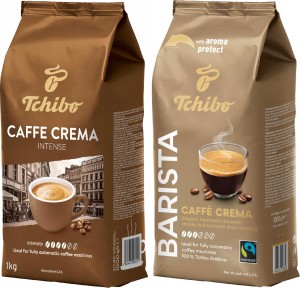 Kawa ziarnista Tchibo Barista Crema i Caffe Crema Intense Zestaw 2 x 1 kg
