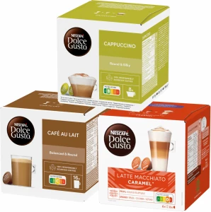 Kapsu?ki Dolce Gusto Nescafe Zestaw 3 x 16 kawy mleczne
