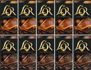 Kapsu?ki do Nespresso Jacobs L'OR Zestaw smakowy 10 x 10 sztuk