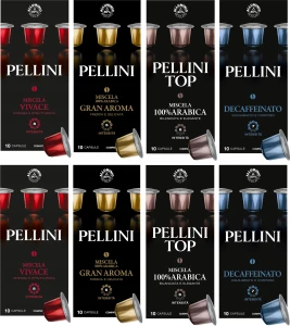 Kapsu?ki do Nespresso Pellini Zestaw 80 sztuk (8 x 10 kaps)