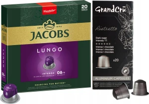 Kapsu?ki do Nespresso Jacobs i Grand Cru 40 sztuk Zestaw